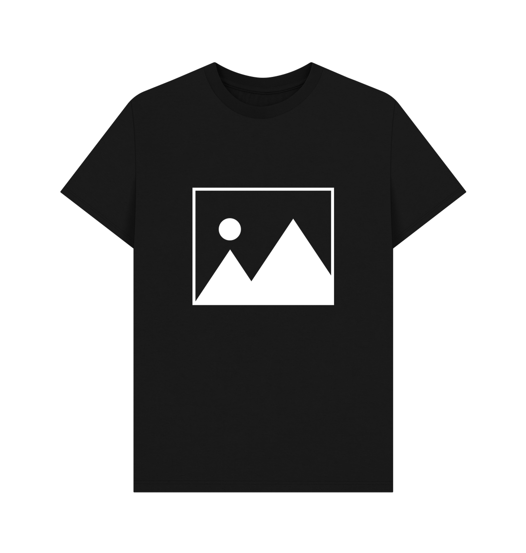 T-shirt: Sometimes, when there isn't an image already, you get a flat picture of a couple of mountains and a sun instead.